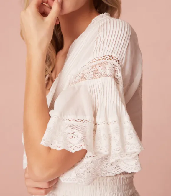 Love Shack Fancy Calamina Dress - Bright White