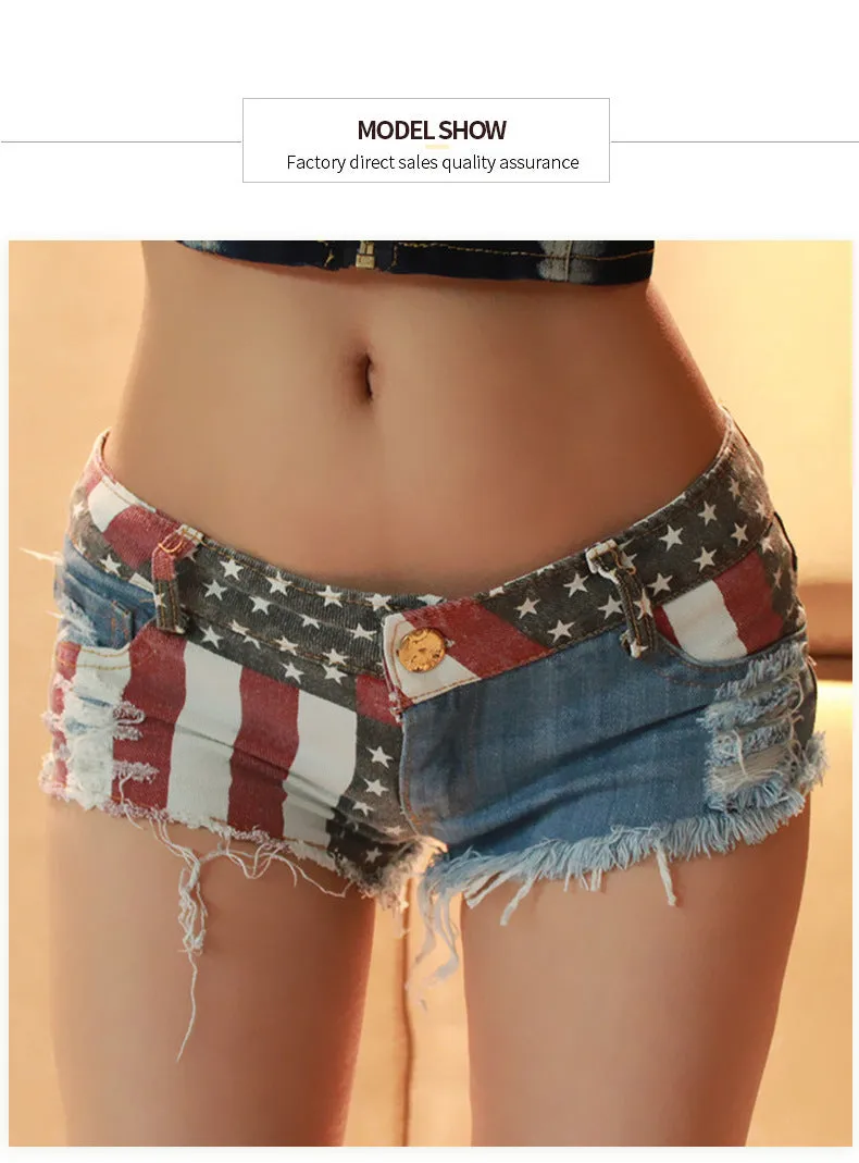 Low-rise denim ripped pants-D578 | Inspanda