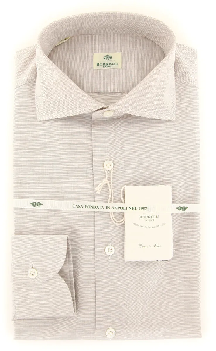 Luigi Borrelli Light Brown Shirt - Slim