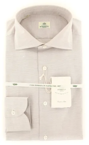 Luigi Borrelli Light Brown Shirt - Slim