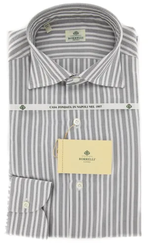 Luigi Borrelli Light Gray Shirt - 15 US / 38 EU