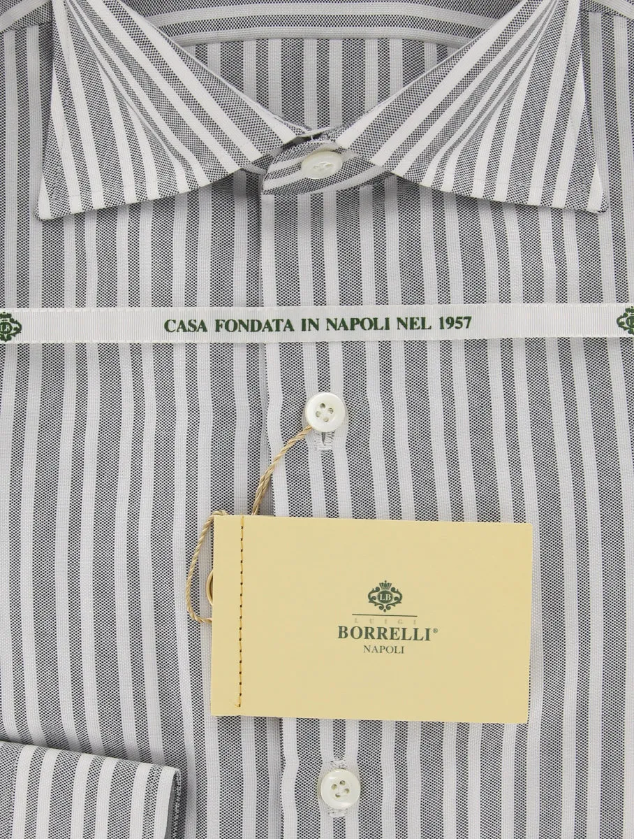 Luigi Borrelli Light Gray Shirt - 15 US / 38 EU