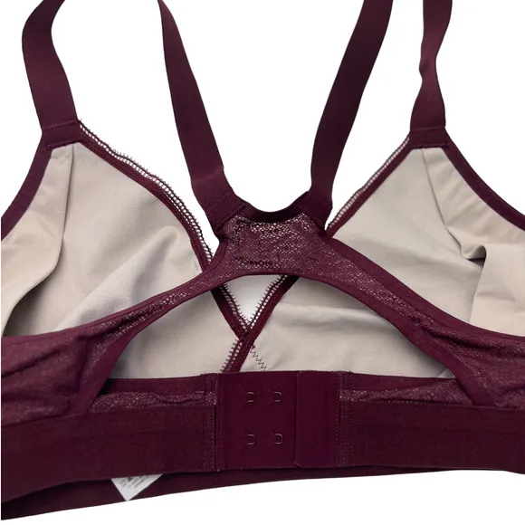 Lululemon Awake to Lace Bra Garnet / Barely Beige 34C