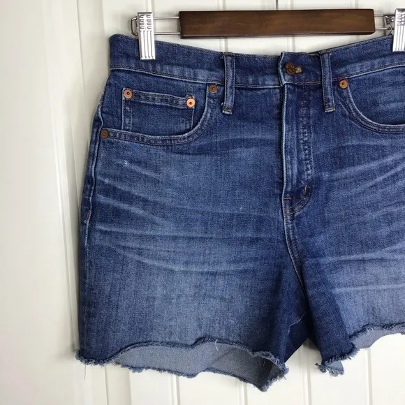Madewell High-Rise Denim Shorts in Glenoaks Wash: Cutoff Edition Size 28.