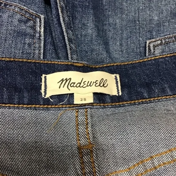 Madewell High-Rise Denim Shorts in Glenoaks Wash: Cutoff Edition Size 28.