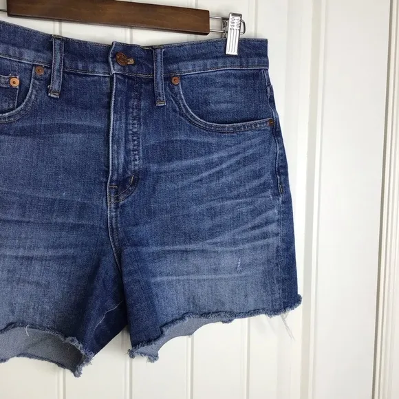 Madewell High-Rise Denim Shorts in Glenoaks Wash: Cutoff Edition Size 28.