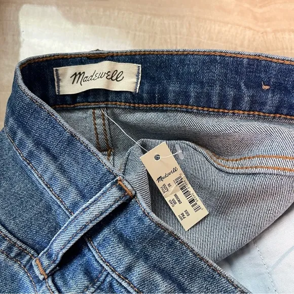 Madewell High-Rise Mid-Length Denim Blue Jean Shorts Women’s Size 26 NWT
