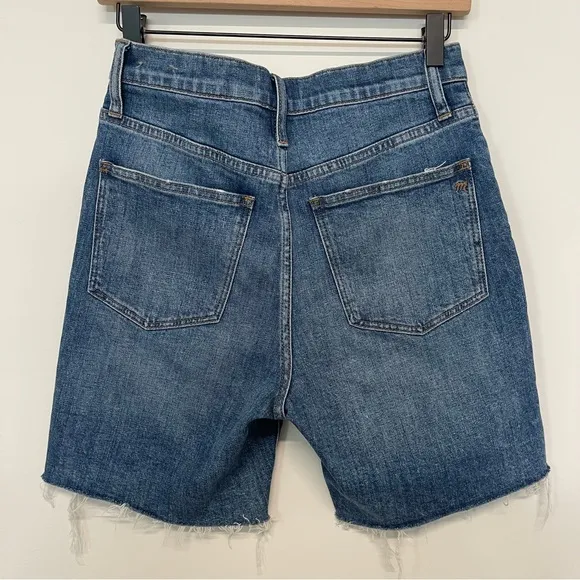 Madewell High-Rise Mid-Length Denim Blue Jean Shorts Women’s Size 26 NWT