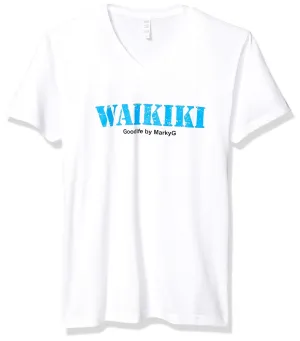 Marky G Apparel Men's Key West Graphic Printed Premium Fitted Sueded Short Sleeve V-Neck T-Shirt