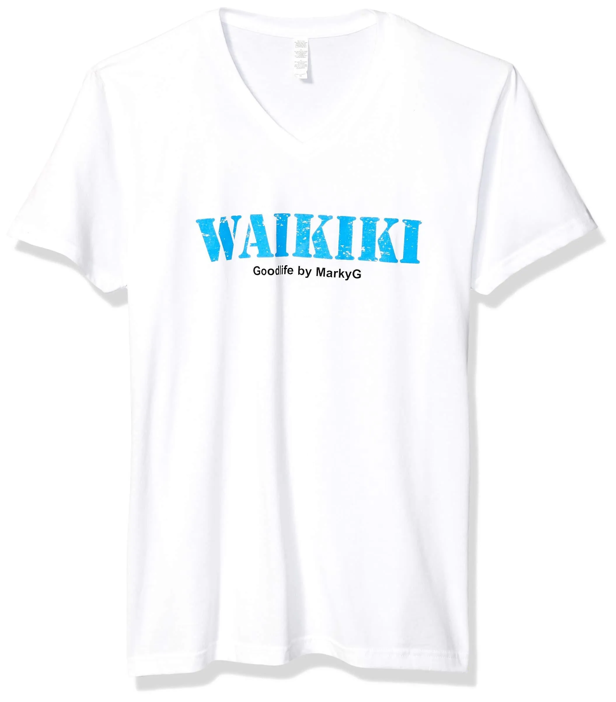 Marky G Apparel Men's Key West Graphic Printed Premium Fitted Sueded Short Sleeve V-Neck T-Shirt