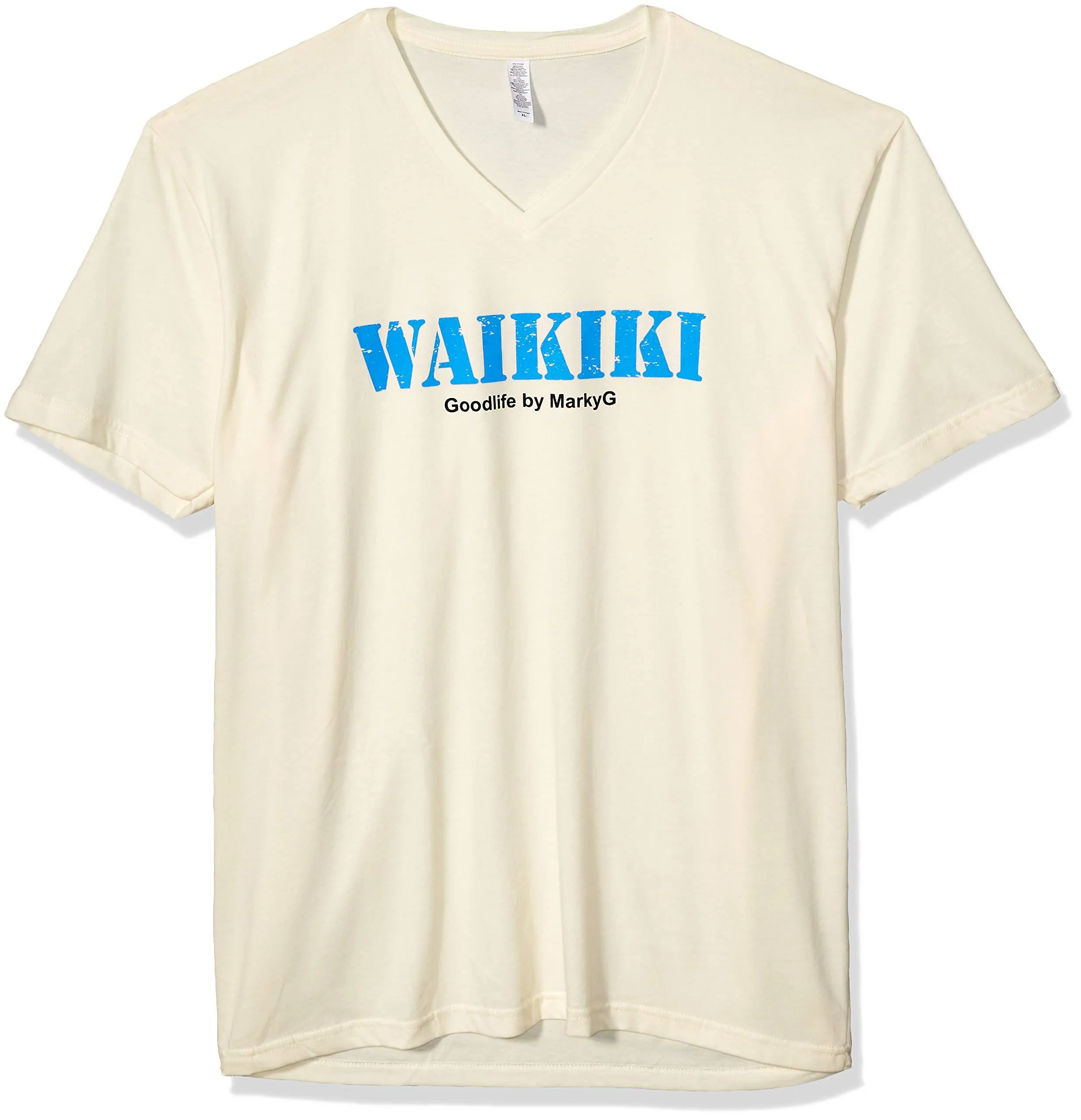 Marky G Apparel Men's Key West Graphic Printed Premium Fitted Sueded Short Sleeve V-Neck T-Shirt