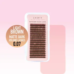 Matte Dark Volume - Light Brown Lashes - 0.07