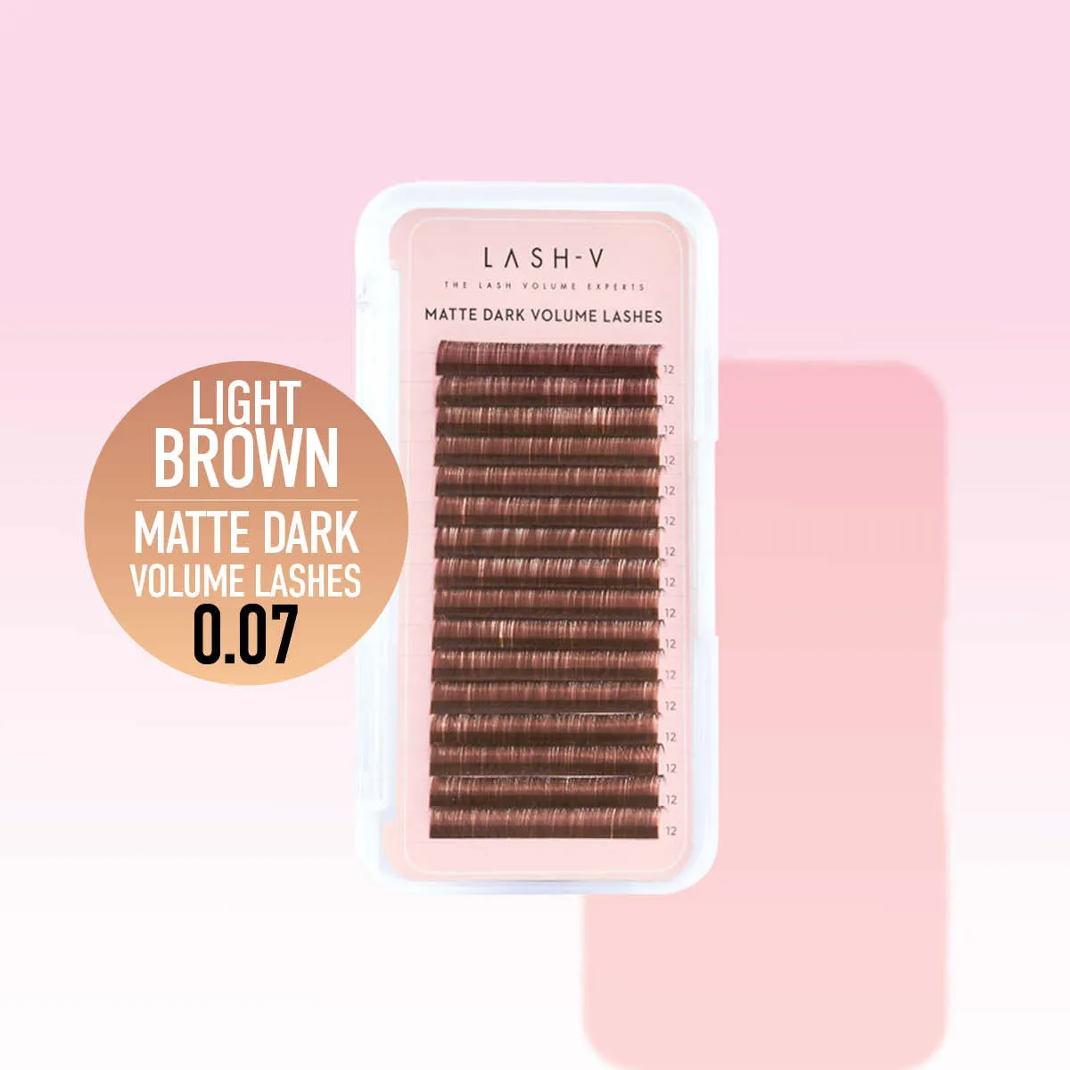 Matte Dark Volume - Light Brown Lashes - 0.07