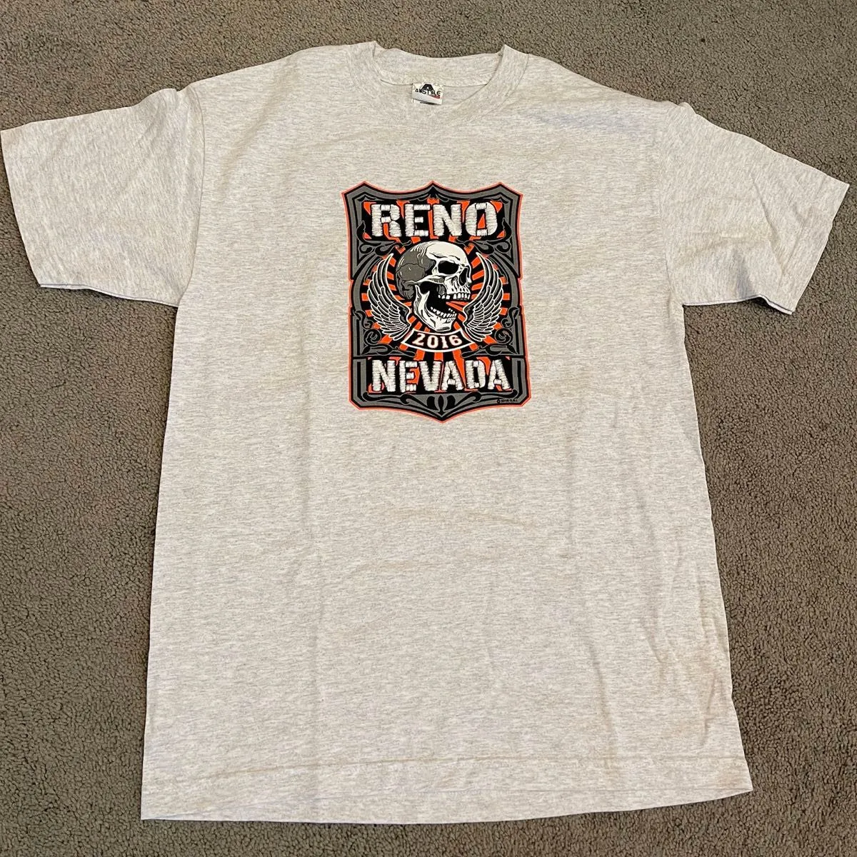 MEDIUM LIGHT GRAY - Reno Nevada Rally T-Shirt (#ts044)