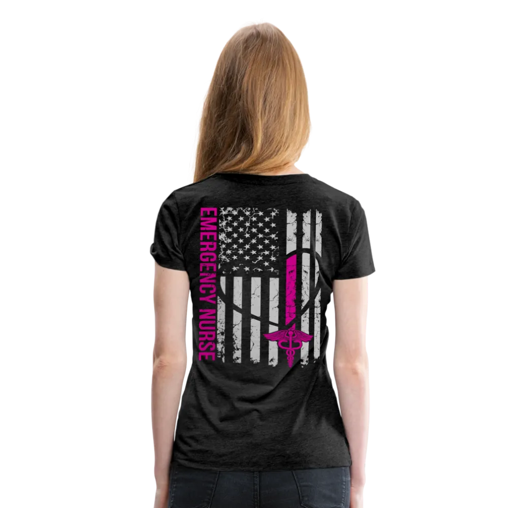Megan Emergency Nurse Flag Women’s Premium T-Shirt