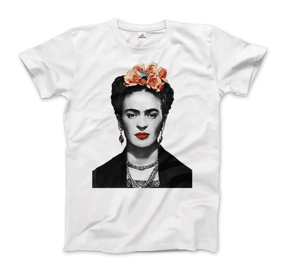 Men's & Women's Frida Kahlo With Flowers Poster Artwork T-Shirt- 6 Colors