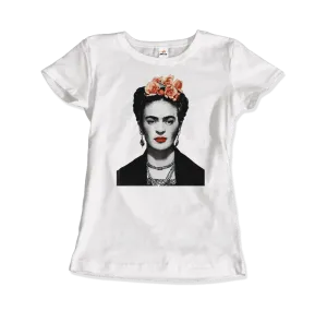 Men's & Women's Frida Kahlo With Flowers Poster Artwork T-Shirt- 6 Colors