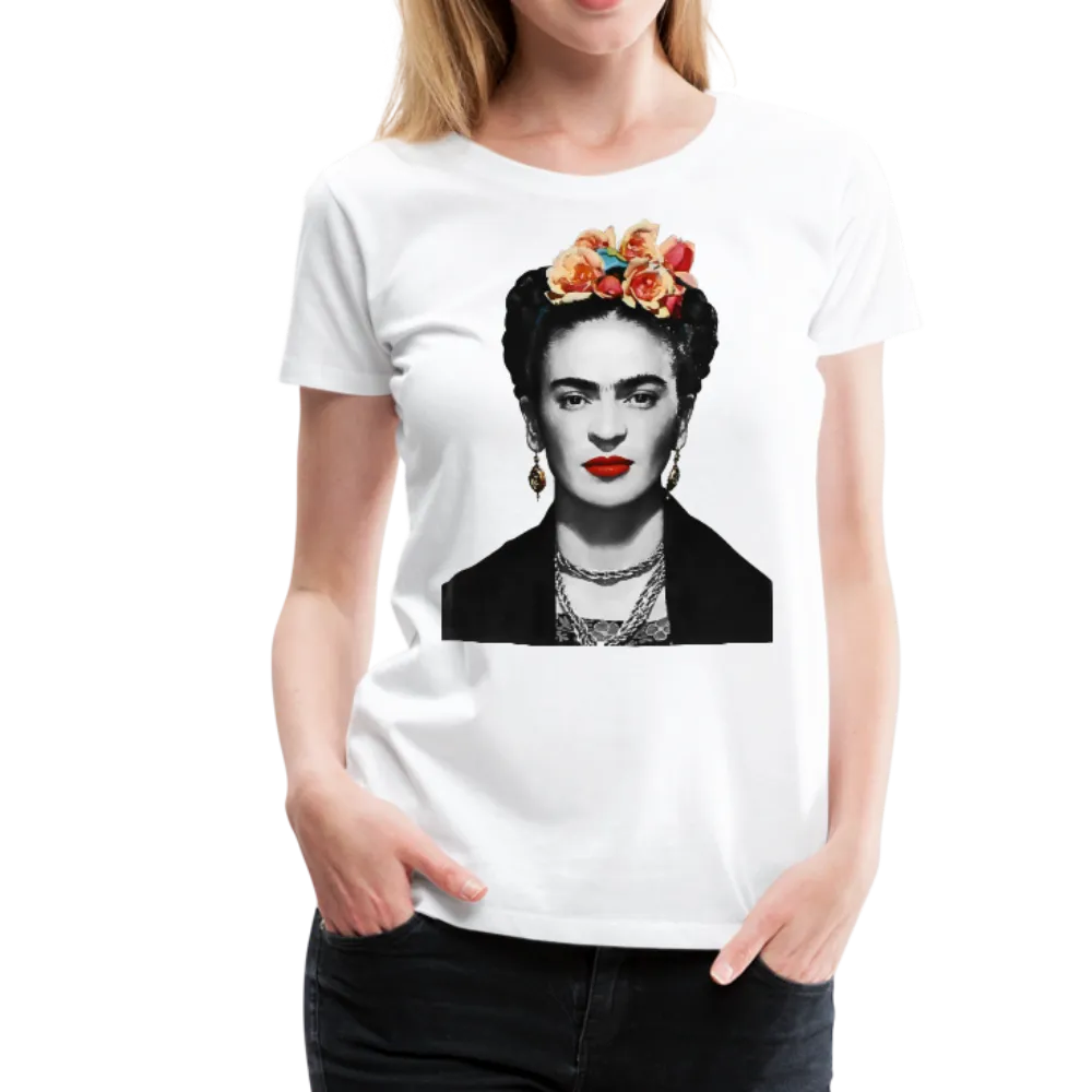 Men's & Women's Frida Kahlo With Flowers Poster Artwork T-Shirt- 6 Colors