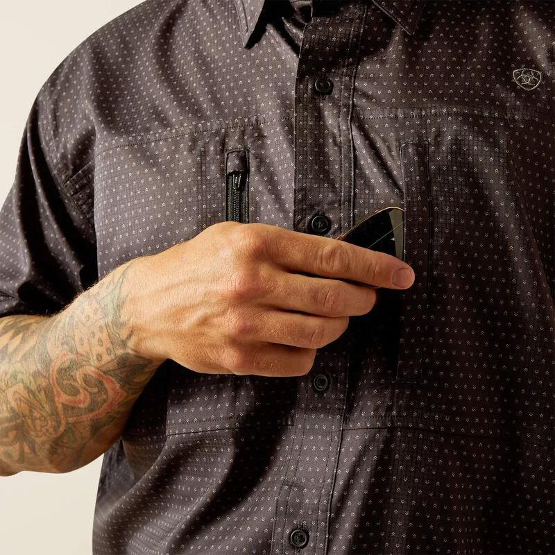 Men's Ariat VentTEK Classic Fit Shirt - Black Print
