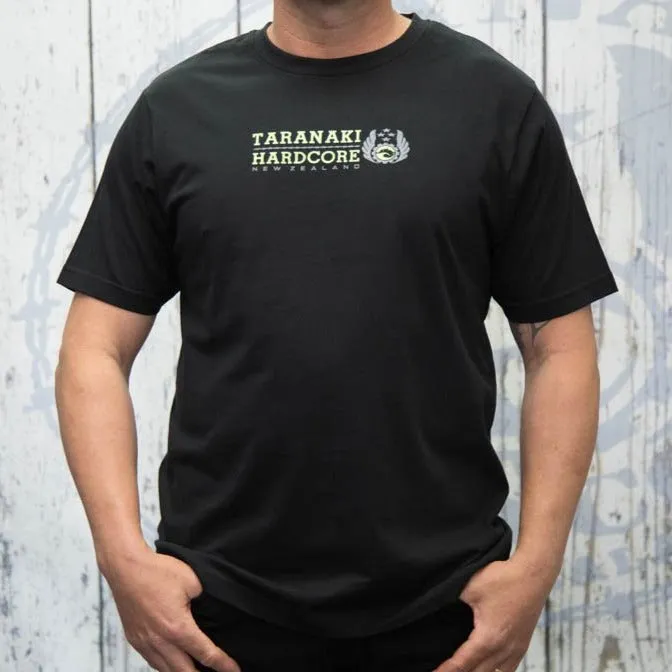 Mens Mountain To Sea T-Shirt - Black/Lime