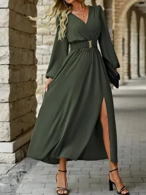 Meryem | Elegantes A-Linien-Kleid mit Laternenärmeln