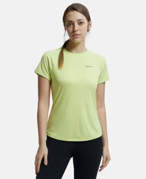 Microfiber Fabric Relaxed Fit Half Sleeve Breathable Mesh T-Shirt - Daiquiri Green