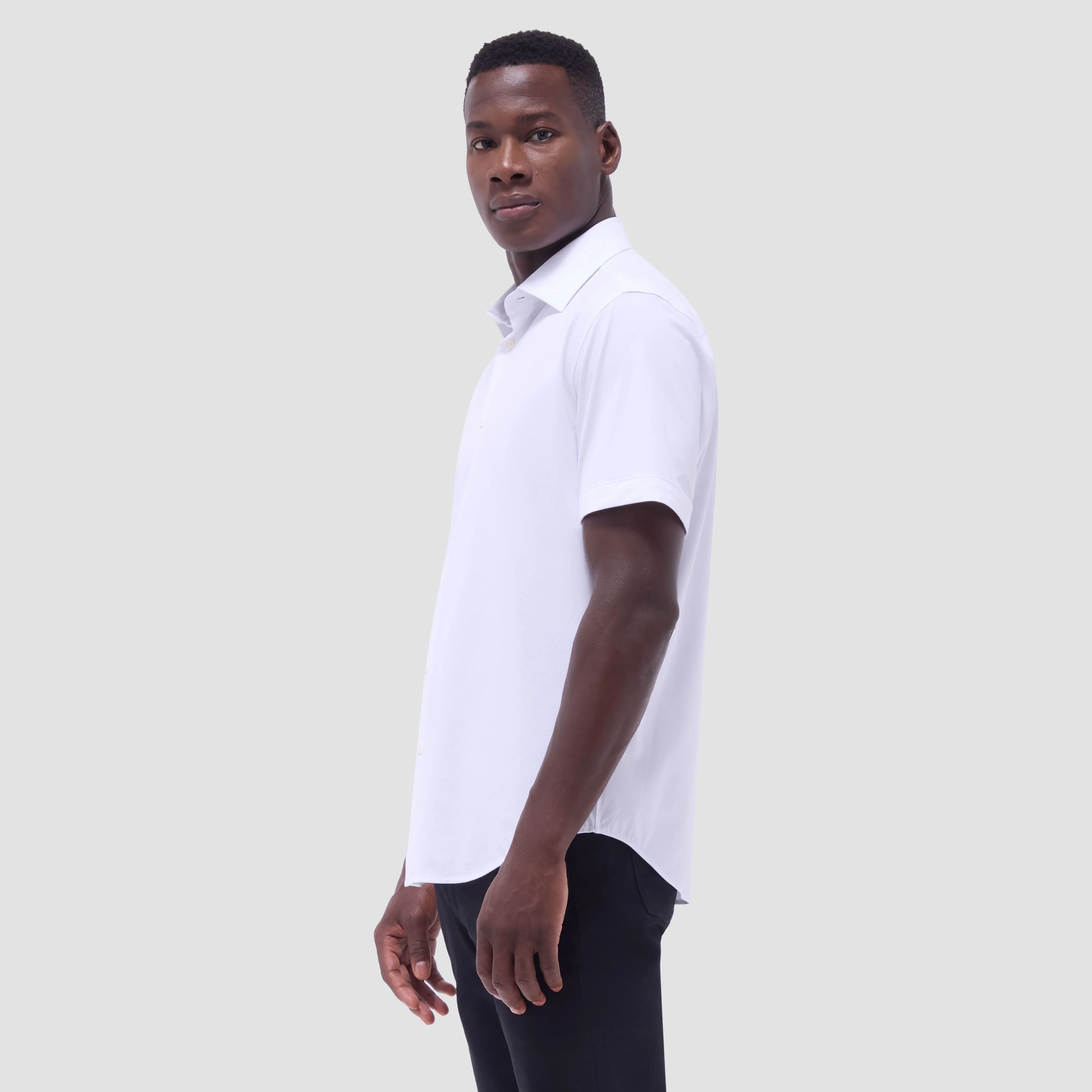 Miles Solid OoohCotton Short Sleeve Shirt