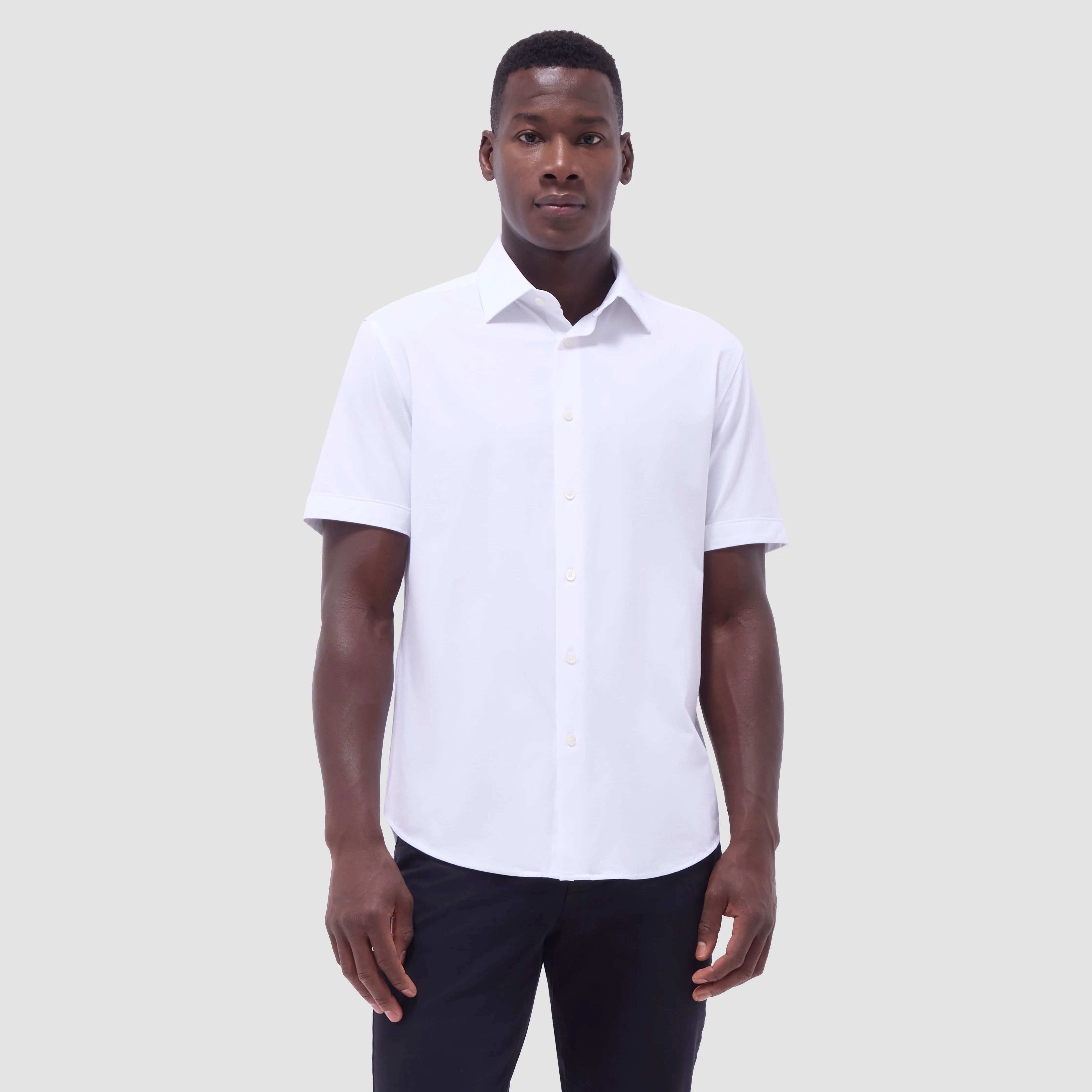 Miles Solid OoohCotton Short Sleeve Shirt
