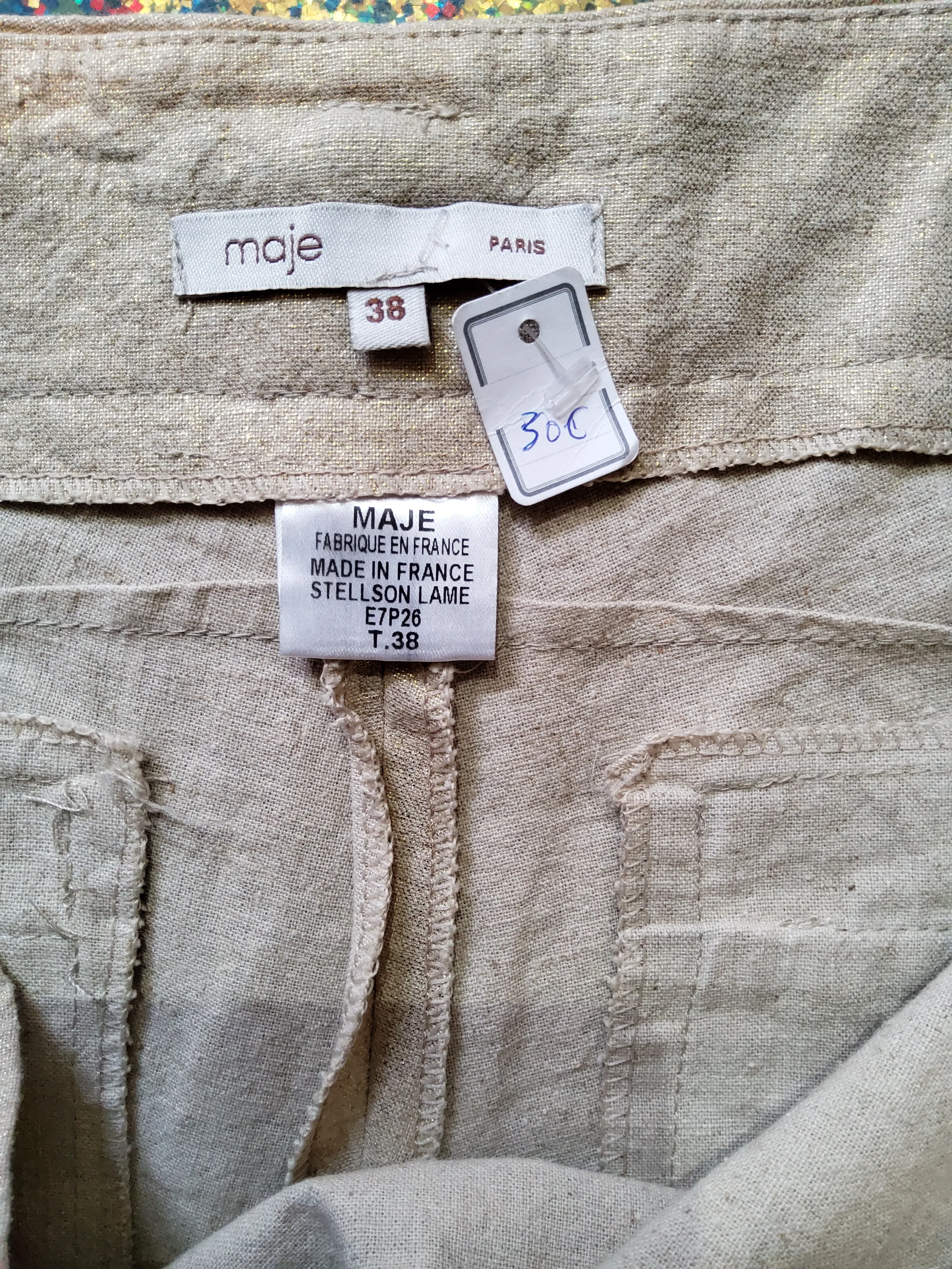Mini lamè shorts