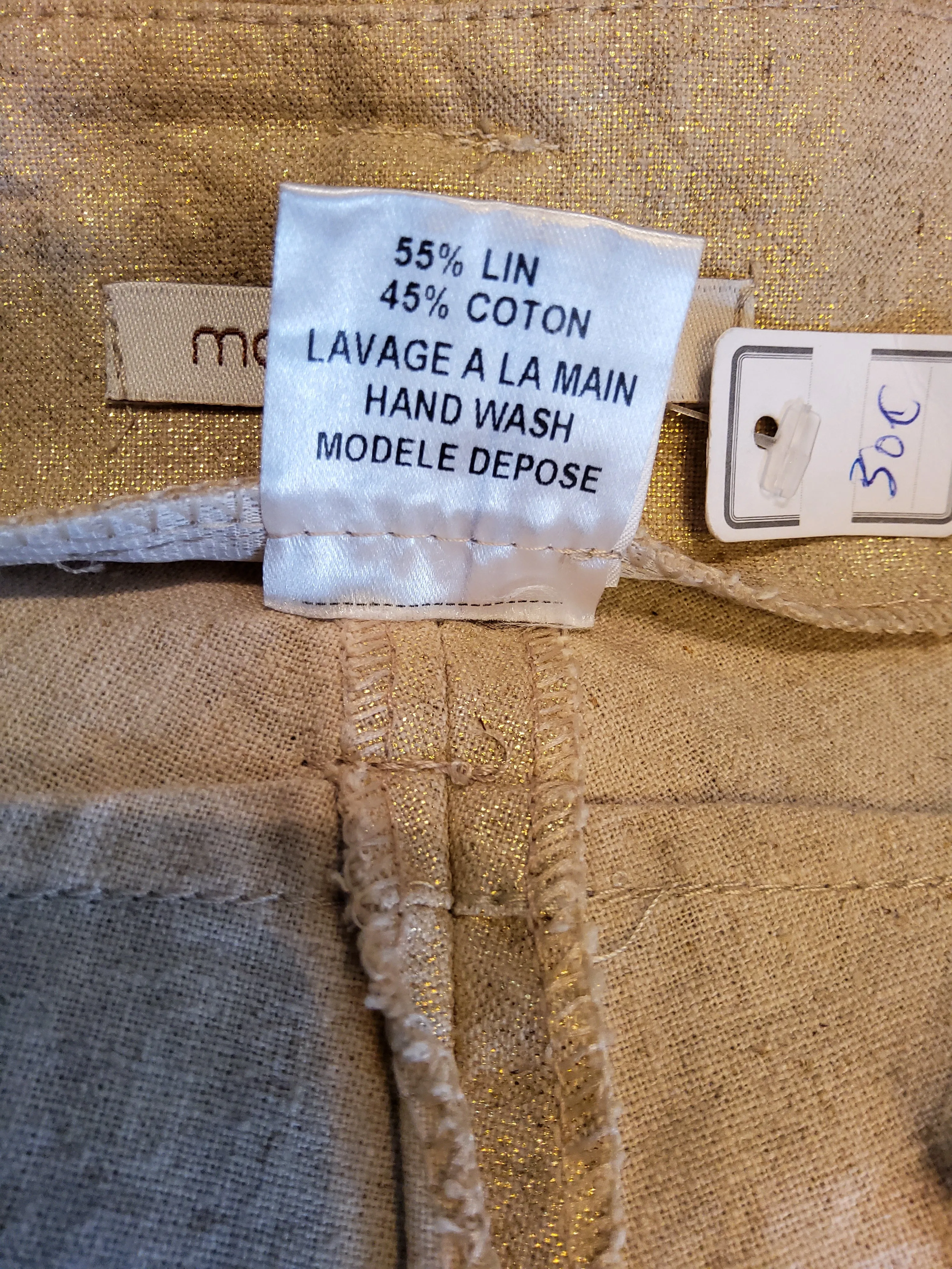 Mini lamè shorts