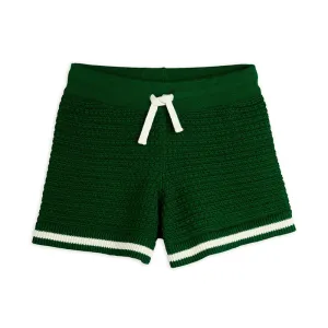 Mini Rodini - Crochet knit shorts - green