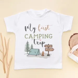 My First Camping Trip Custom Date Toddler & Kids T Shirt
