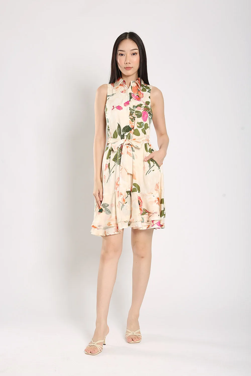 Nara Midi Dress in Floral Prints