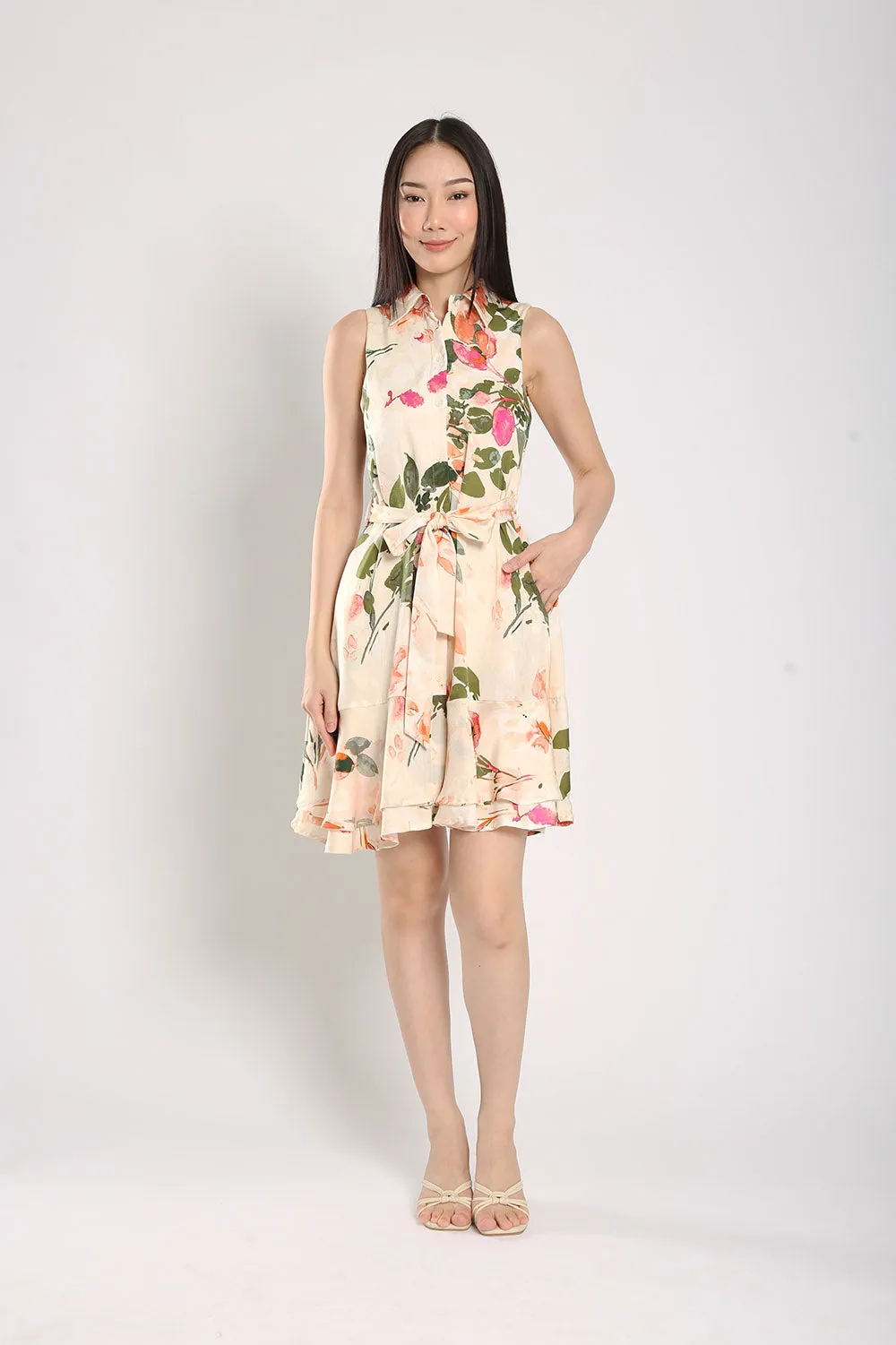 Nara Midi Dress in Floral Prints