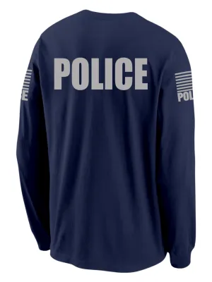 Navy Blue Police Men's Shirt - Long Sleeve (Gray)