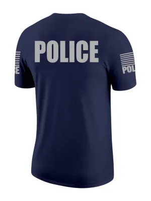 Navy Blue Police Men's Shirt - Short Sleeve (Gray)
