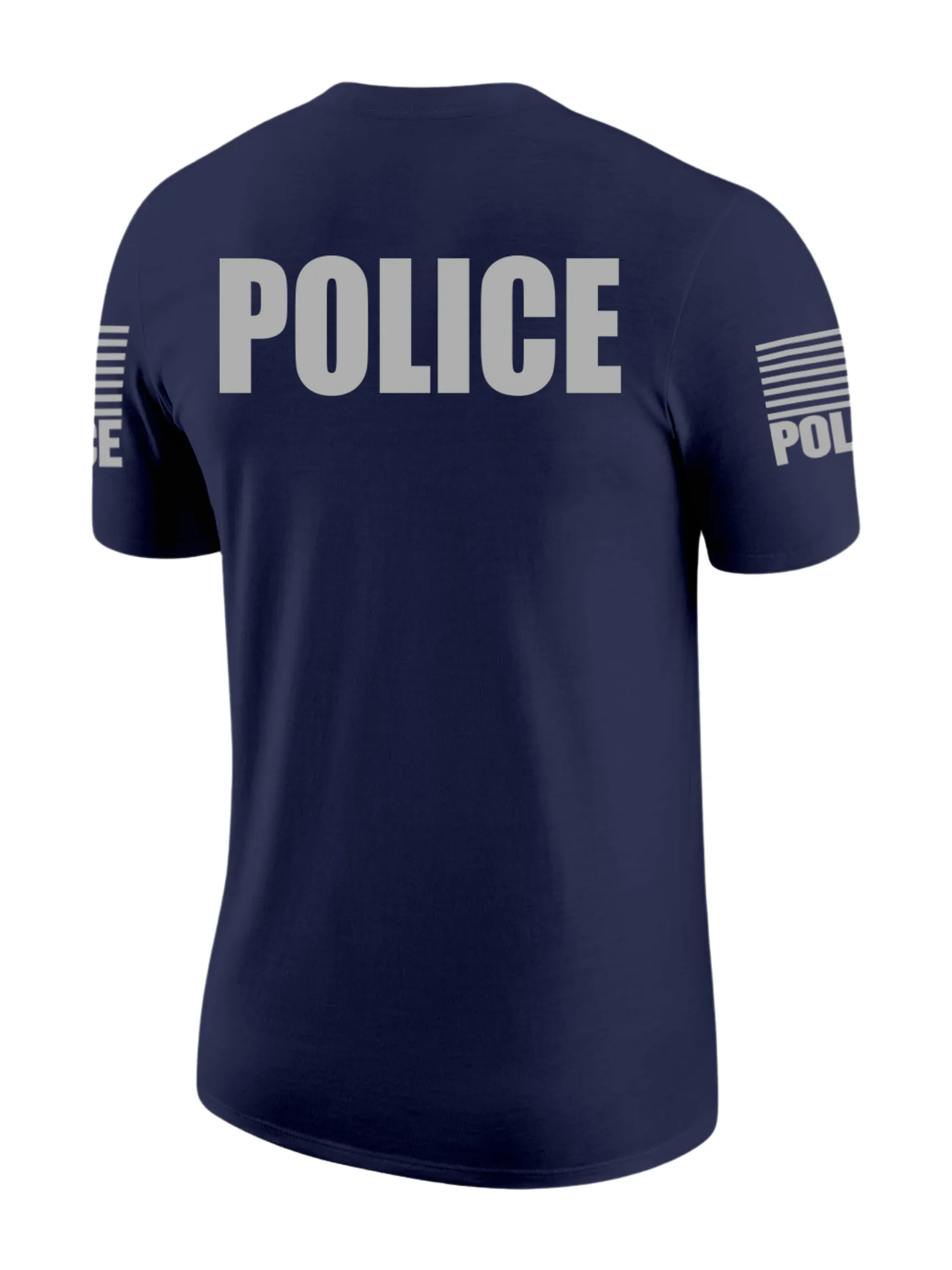 Navy Blue Police Men's Shirt - Short Sleeve (Gray)