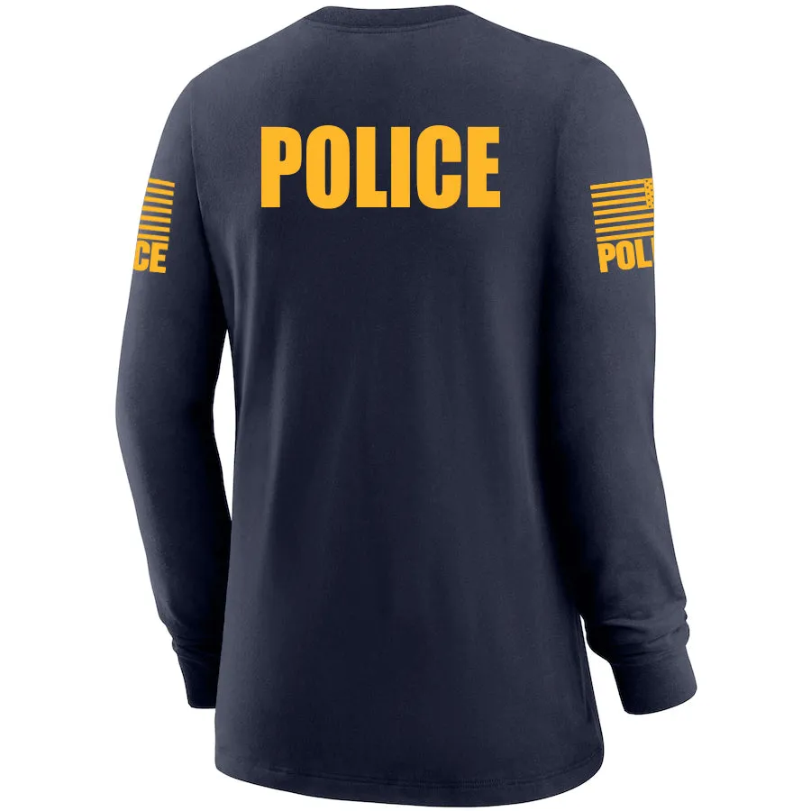 Navy Blue Police Women's Shirt - Long Sleeve (Golden Yellow)