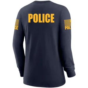 Navy Blue Police Women's Shirt - Long Sleeve (Golden Yellow)