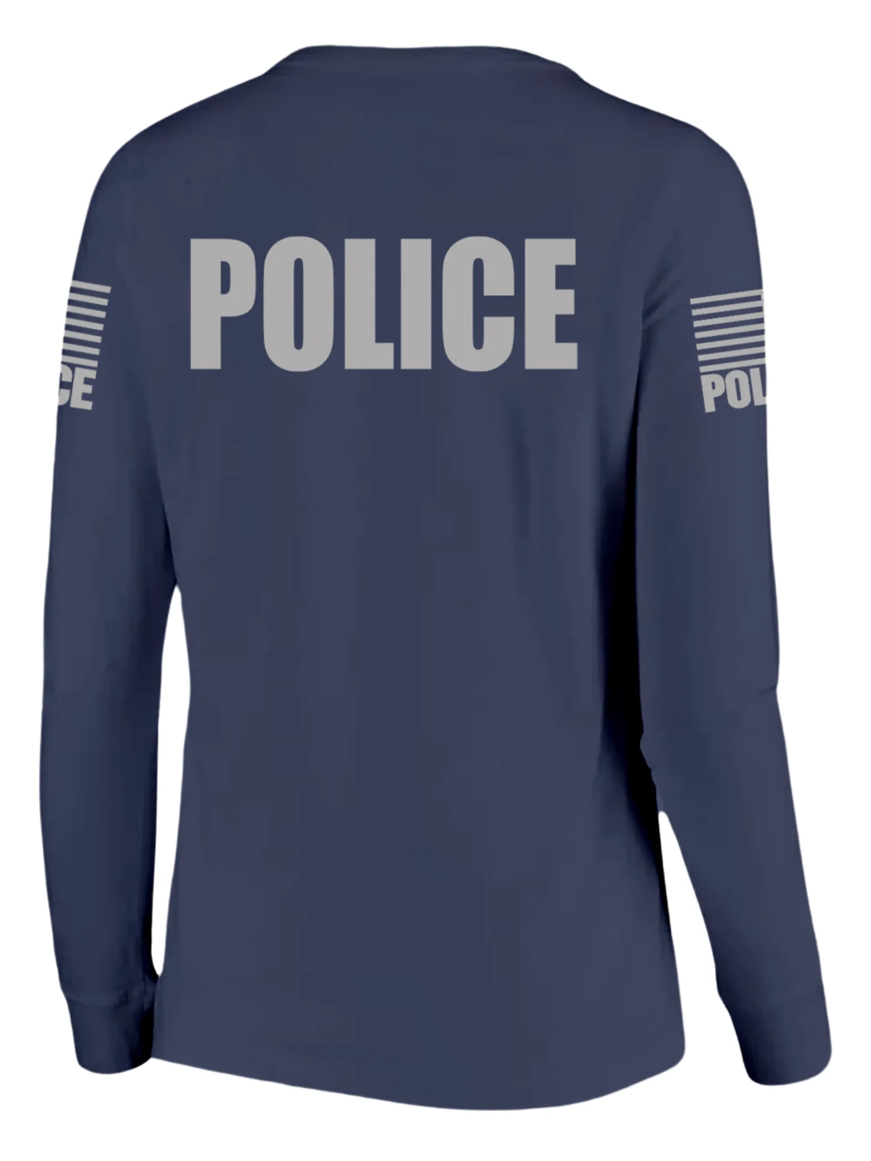 Navy Blue Police Women's Shirt - Long Sleeve (Gray)