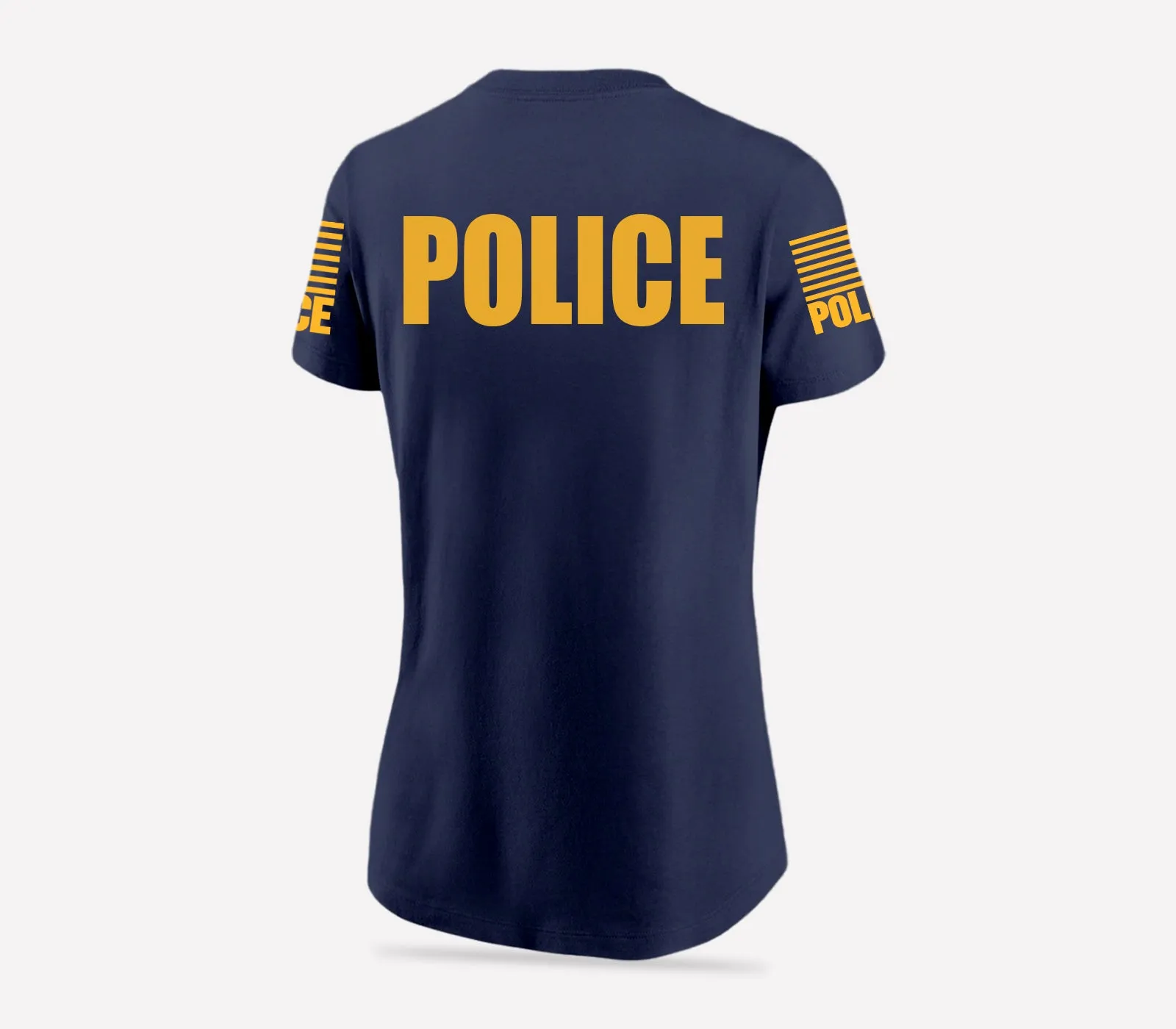 Navy Blue Police Women's Shirt - Short Sleeve (Golden Yellow)
