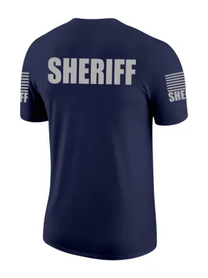 Navy Blue Sheriff Men's Shirt - Short Sleeve (Gray)