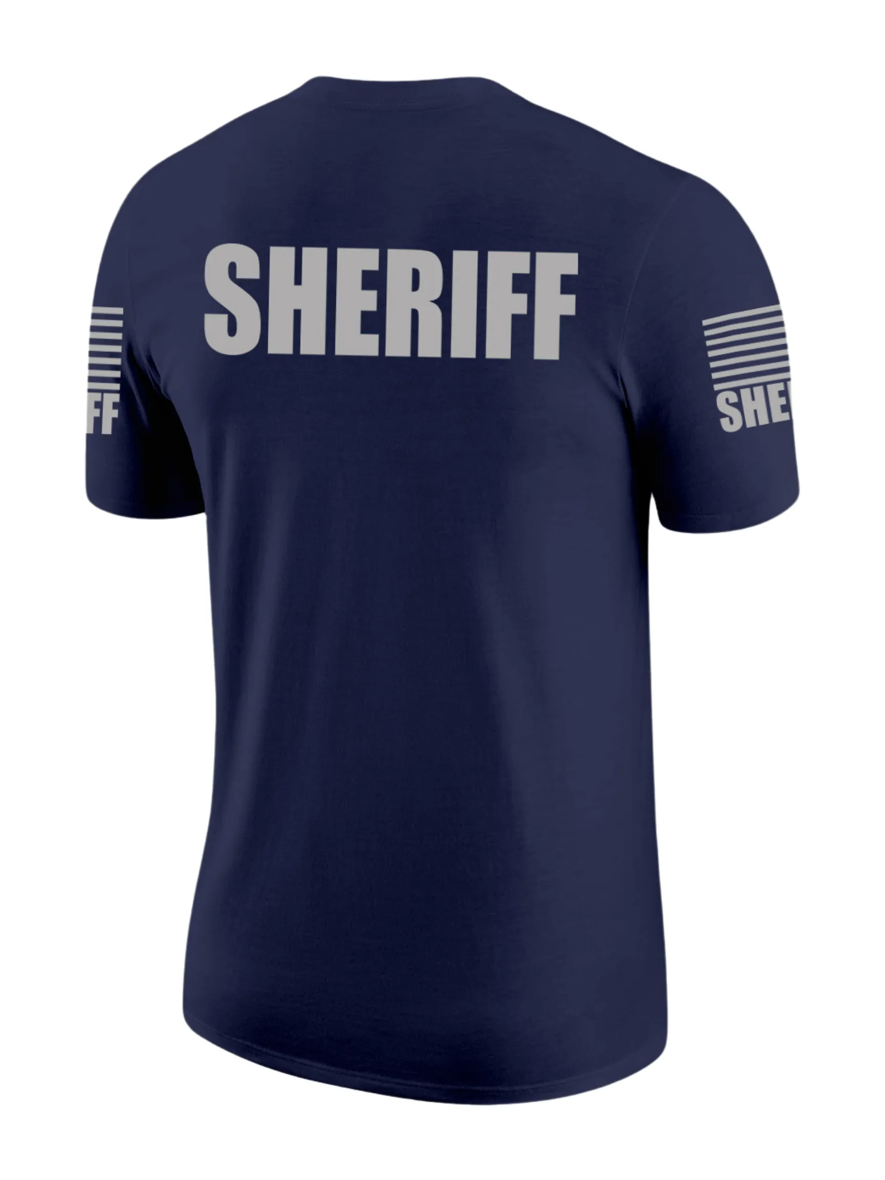 Navy Blue Sheriff Men's Shirt - Short Sleeve (Gray)