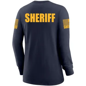 Navy Blue Sheriff Women's Shirt - Long Sleeve (Golden Yellow)