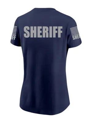 Navy Blue Sheriff Women's Shirt - Short Sleeve (Gray)