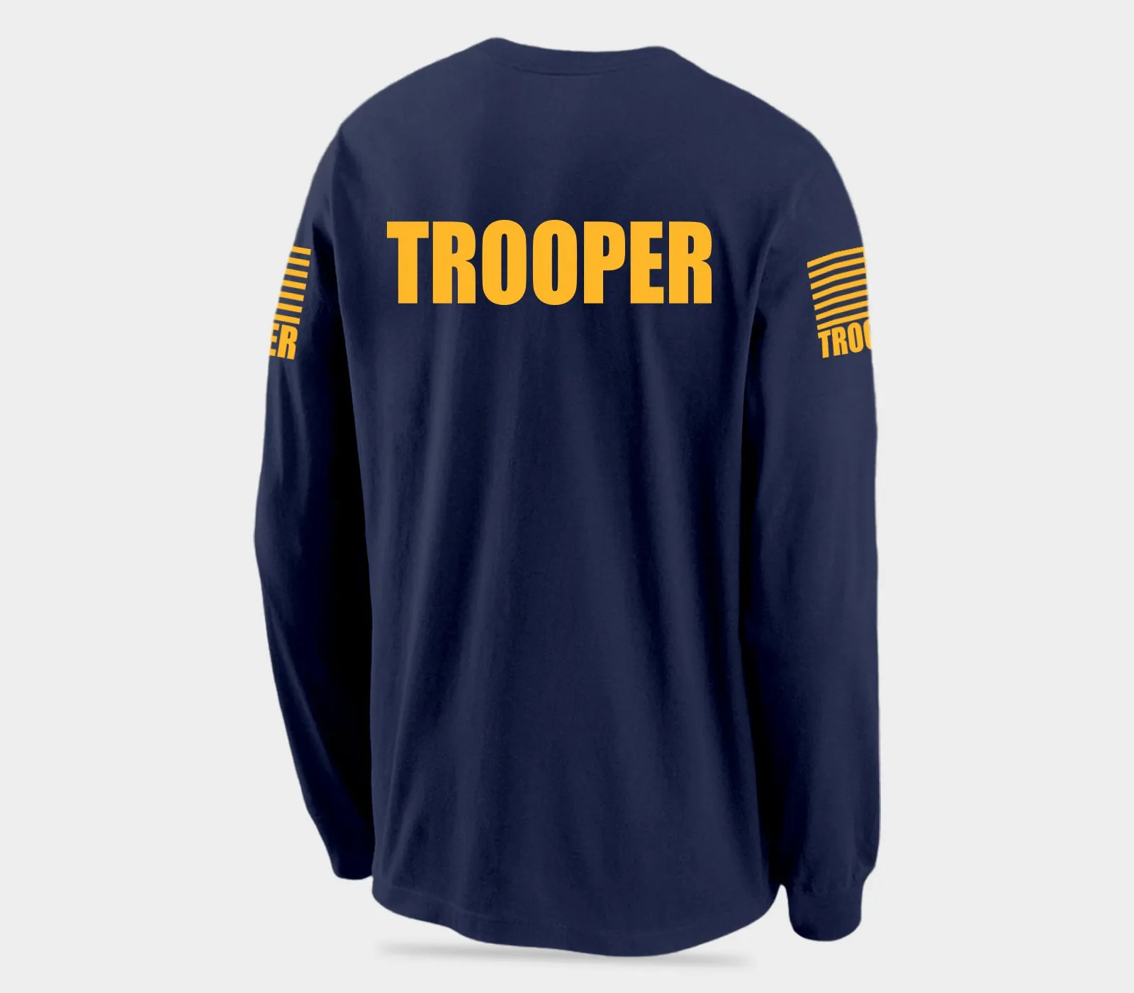 Navy Blue Trooper Men's Shirt - Long Sleeve (Golden Yellow)