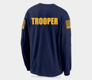 Navy Blue Trooper Men's Shirt - Long Sleeve (Golden Yellow)