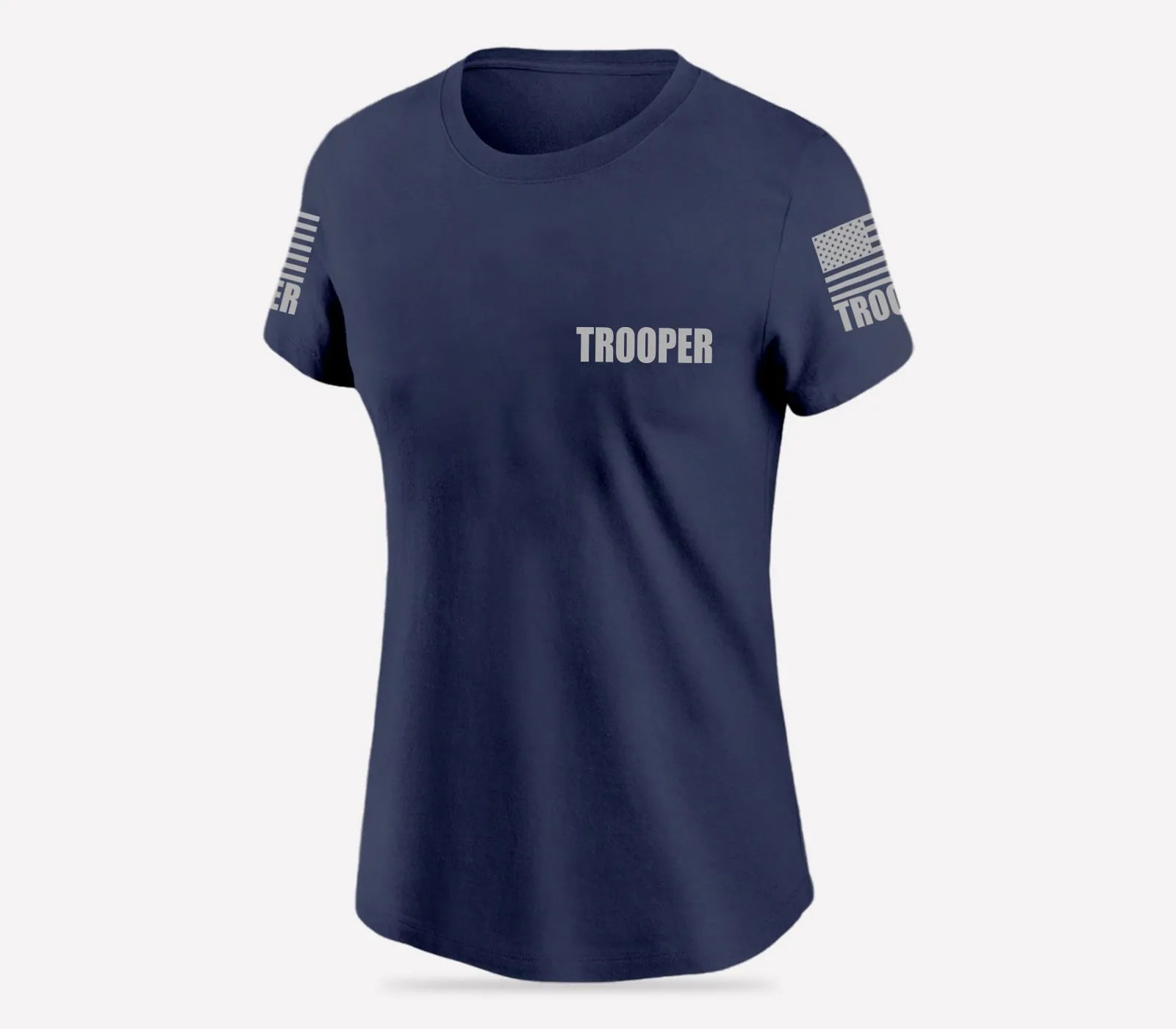 Navy Blue Trooper Women's Shirt - Short Sleeve (Gray)