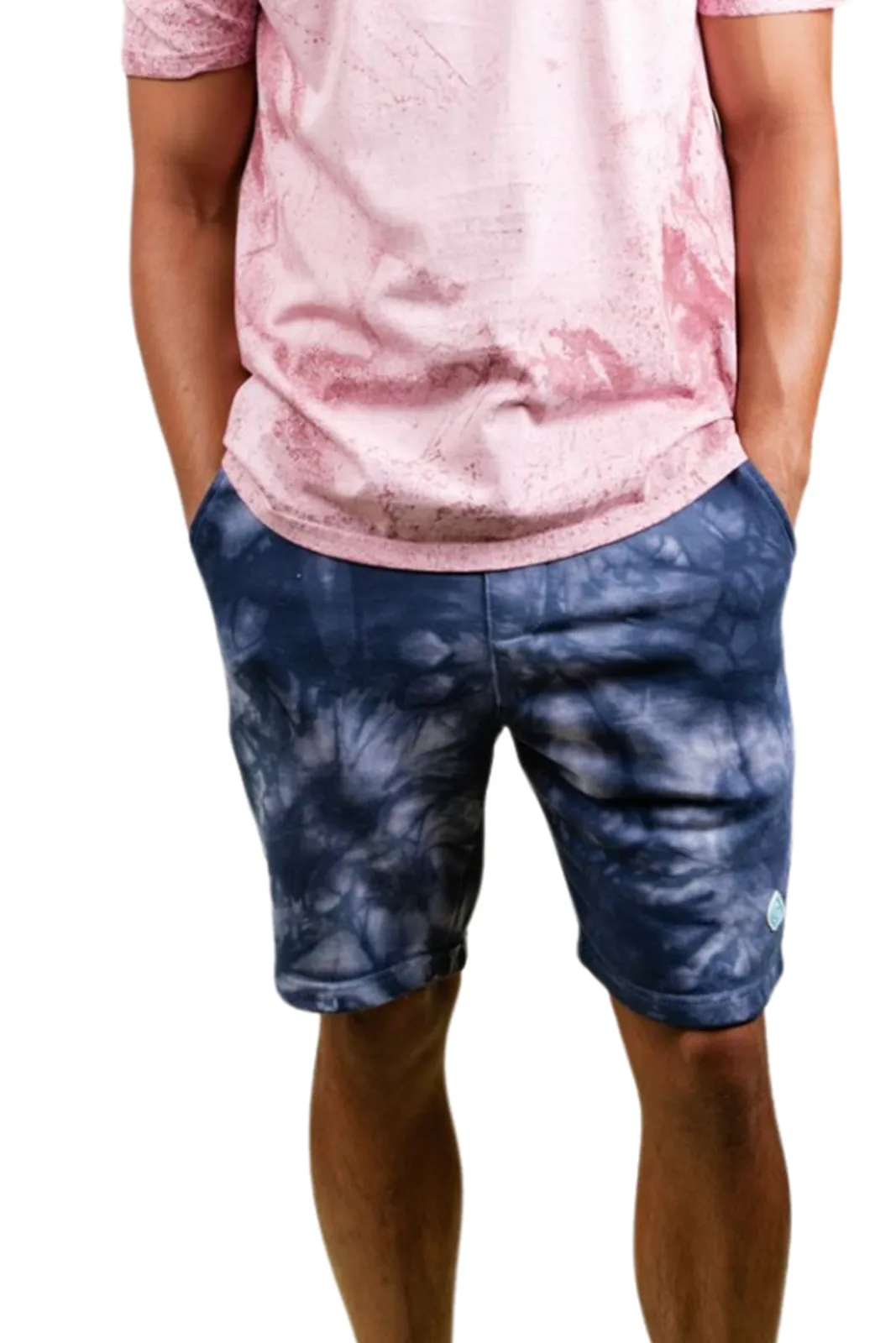 Navy Tide Tie-Dye Shorts