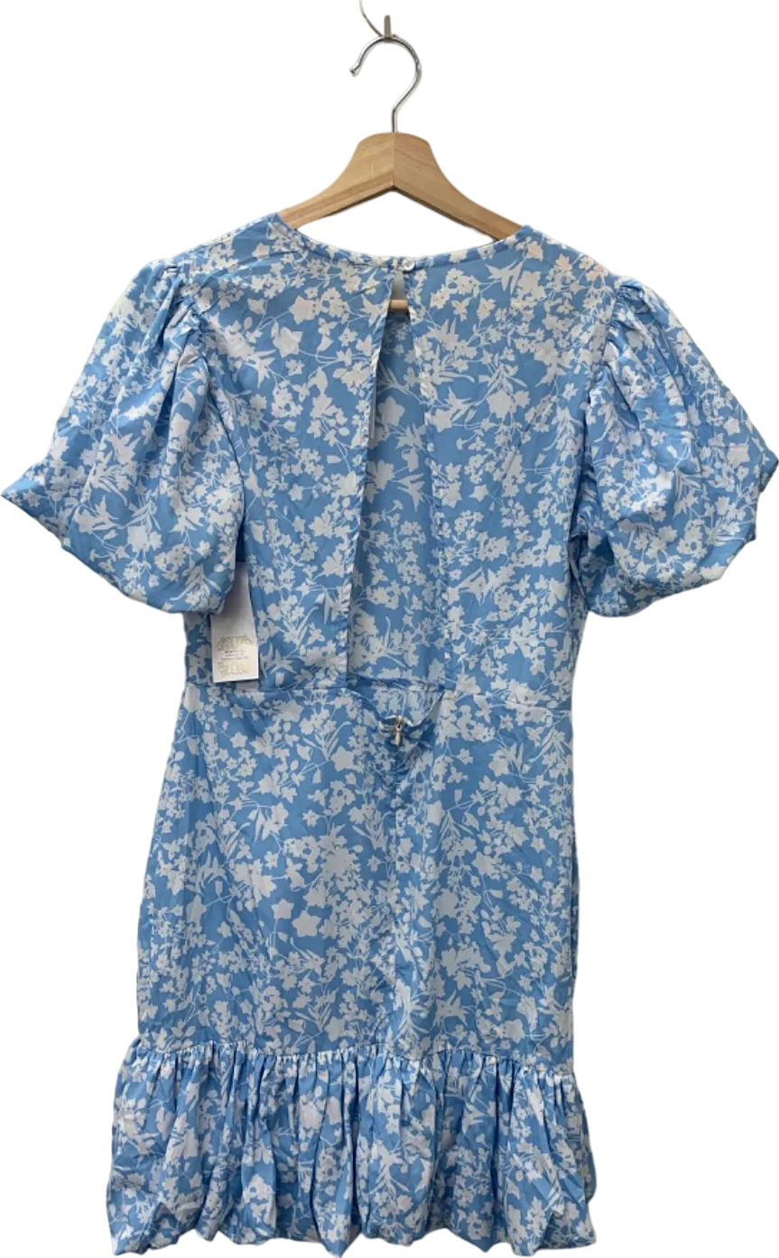 Never Fully Dressed Blue White Floral Dress UK 10